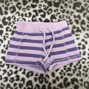 Old Navy Knit Striped Shorts in Purple Size 6-12 months